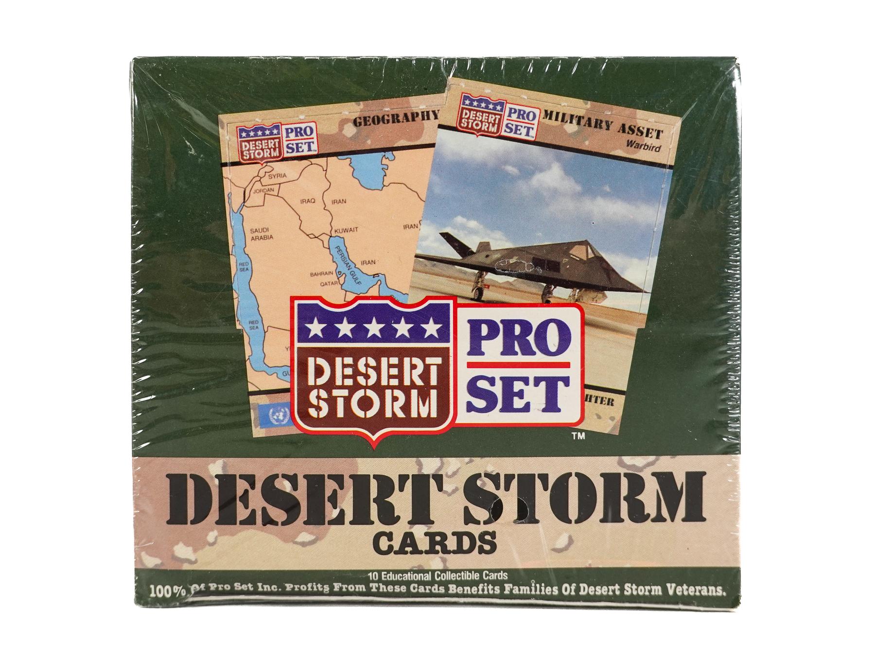 desert storm booster box Pro Set Pack (1991) received for their unique blend of nostalgia Desert Storm trading cards from