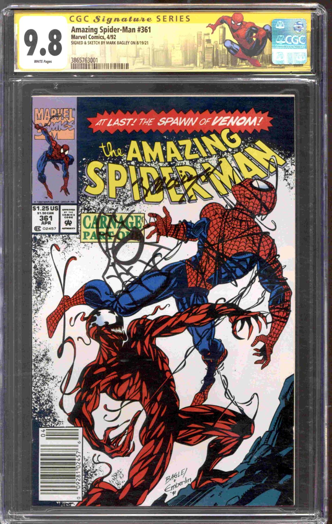 Amazing Spider-Man #361 Newsstand Variant Mark Bagley
