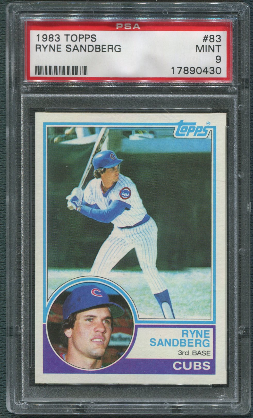 1983 Topps Baseball #83 Ryne Sandberg Rookie PSA 9 (MINT) *0430 | DA ...