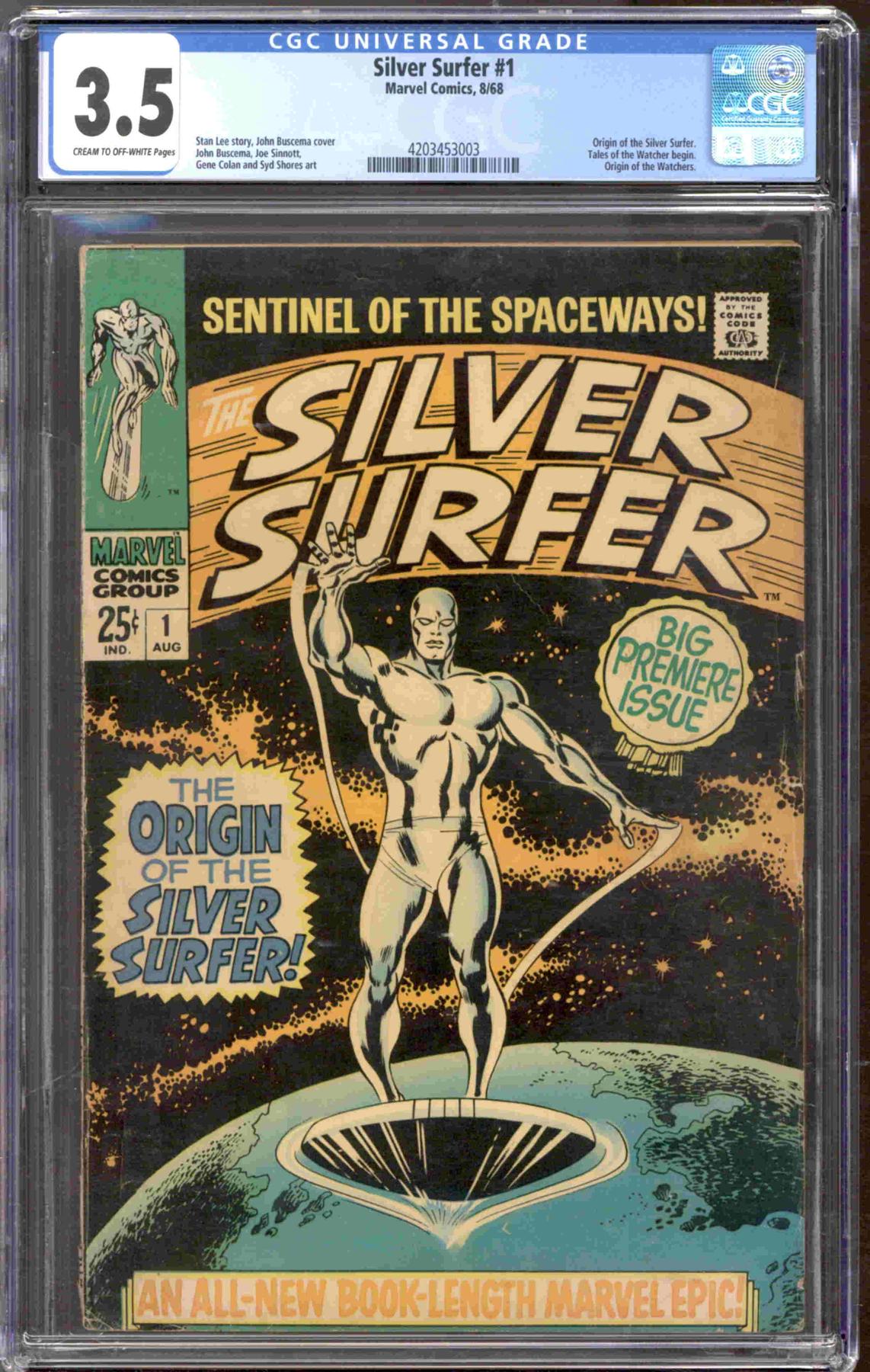 Silver Surfer #1 CGC 3.5 (C-OW) *4203453003* | DA Card World