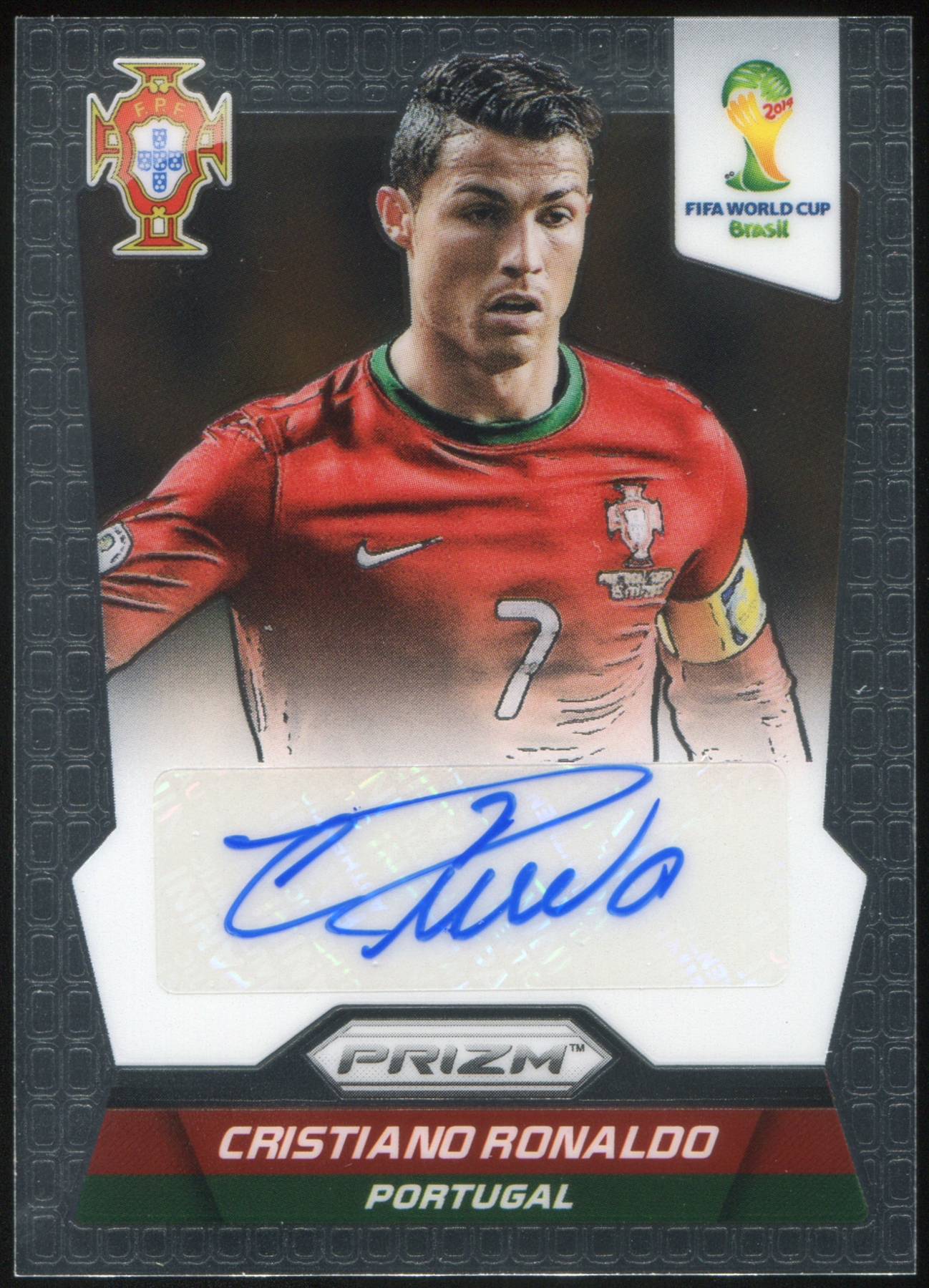 2014 Panini Prizm World Cup Signatures #SCR Cristiano Ronaldo Autograph ...