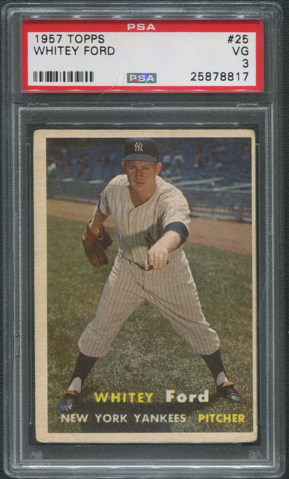 1957 Whitey ford baseball card #5