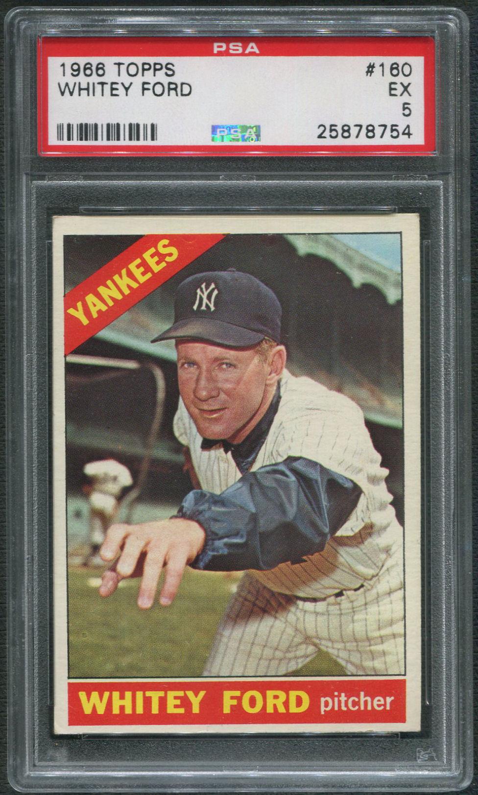 1966 Whitey ford baseball card #4