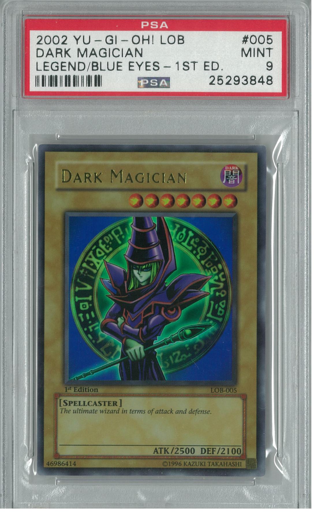 YuGiOh Legend Of Blue Eyes 1st Ed. Dark Magician Ultra Rare LOB005