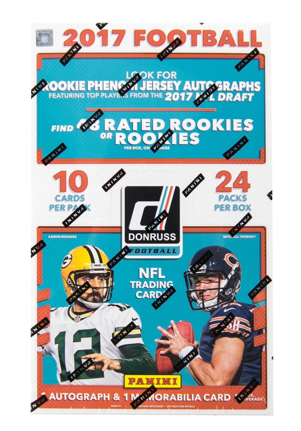 2017 Donruss NFL Football Factory Sealed Hanger Box with 50 Cards! Loaded  with Rookies & Inserts! Look for RC's & Autographs of Deshaun Watson,  Mitchell Trubisky, Leonard Fournette & Many More! at