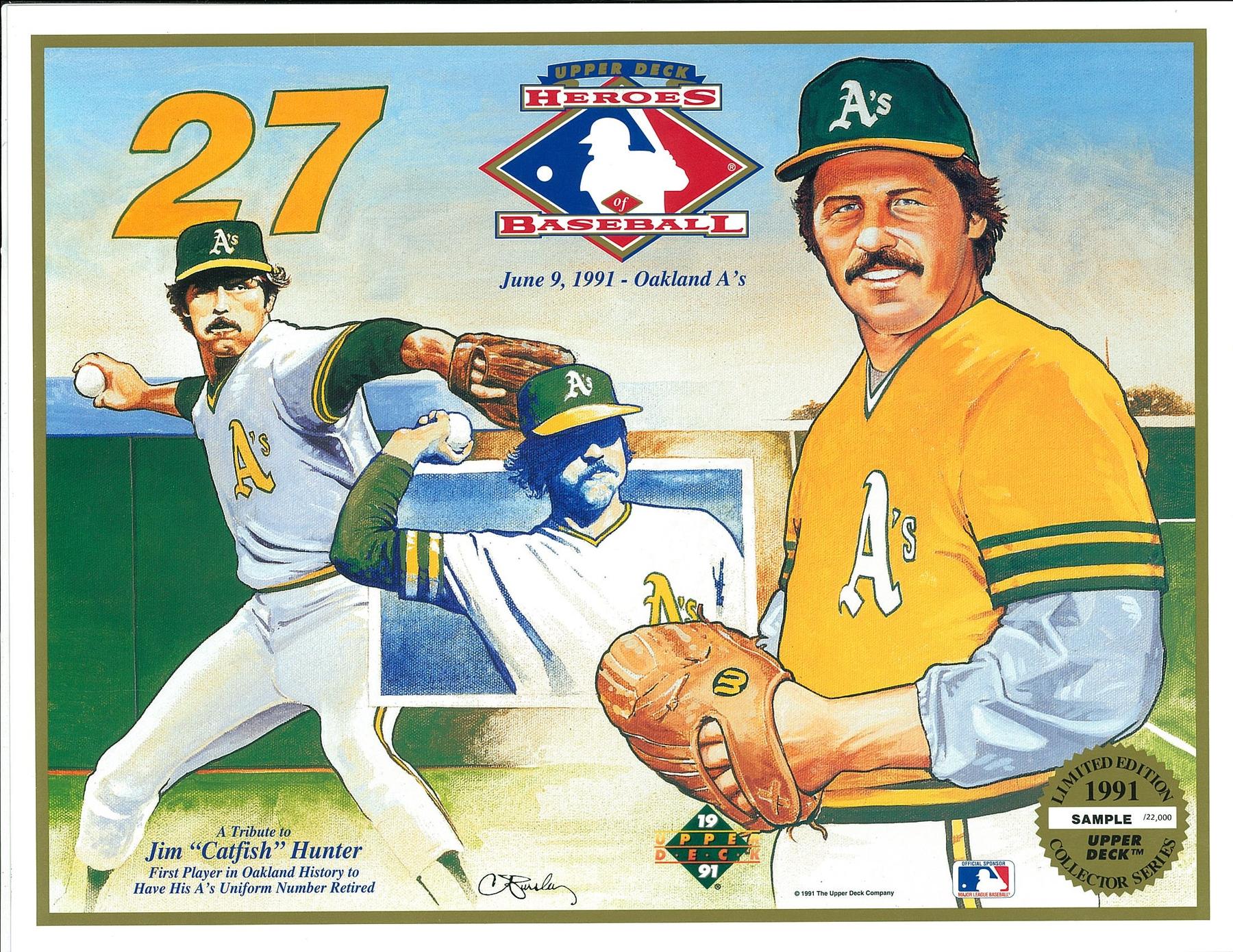 1991-upper-deck-heroes-of-baseball-a-s-catfish-hunter-tribute