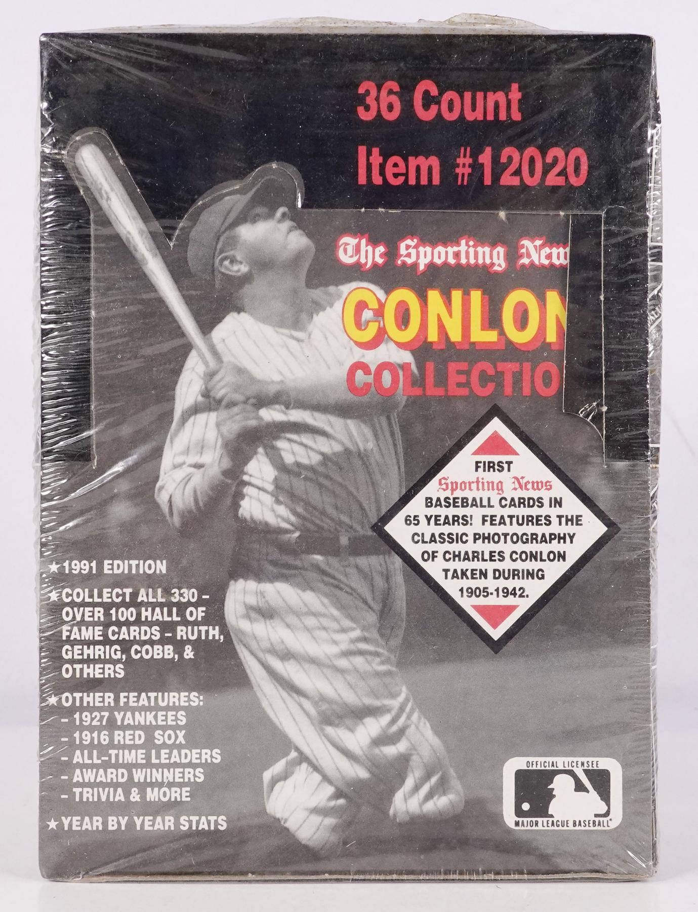 1991 Conlon Collection Baseball Wax Box DA Card World