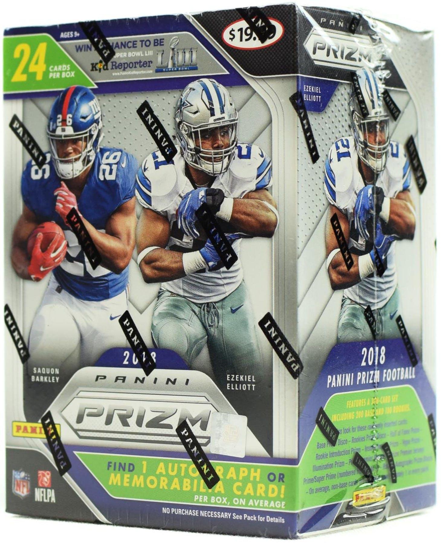 2018 Panini Prizm Football 6Pack Blaster Box (Lazer Prizms) DA Card