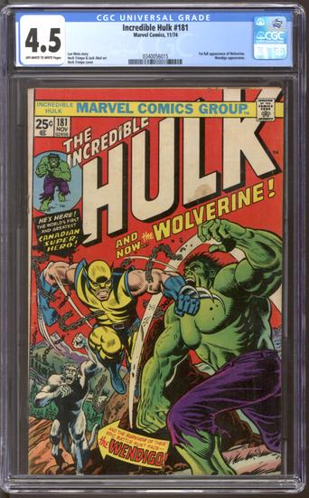 Image for Incredible Hulk #181 CGC 4.5 (OW-W) *0340056015*