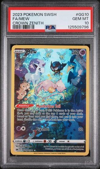 Image for 2023 Pokemon Crown Zenith Mew #GG10 Full Art PSA 10