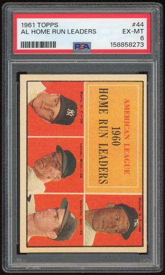 Image for 1961 Topps #44 AL Home Run Leaders PSA 6 *8273 (Reed Buy)