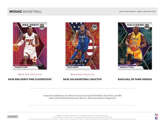 Image for 2019/20 Panini Mosaic Basketball Mega Box