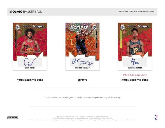 Image for 2019/20 Panini Mosaic Basketball Mega Box