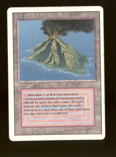 Image for Magic the Gathering 3rd Edition Revised Volcanic Island MODERATELY PLAYED MP *002