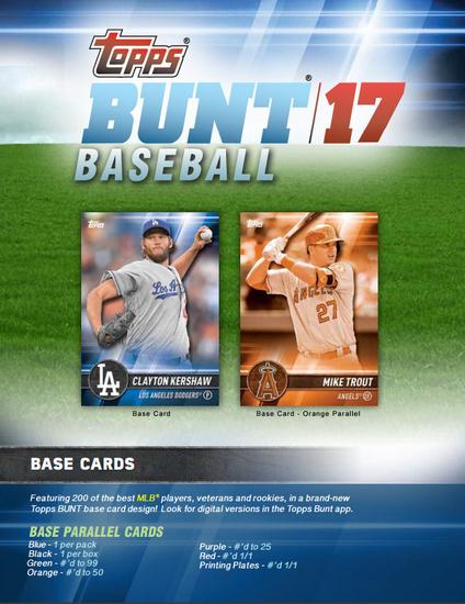 Image for 2017 Topps BUNT Baseball Hobby Box
