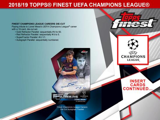 2018/19 TOPPS FINEST UEFA CHAMPIONS LEAGUE SOCCER HOBBY BOX