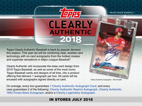 セール 一番安い Topps 2018 Clearly eBay | Box Hobby Baseball Authentic その他