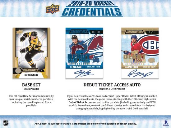 Image for 2019/20 Upper Deck Credentials Hockey Hobby Box (Reed Buy)