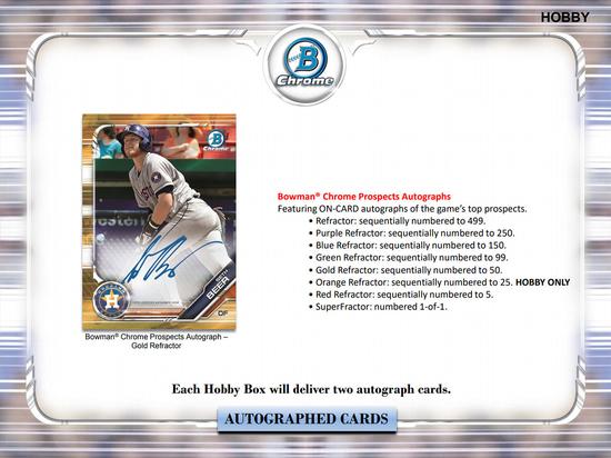 2019 BOWMAN CHROME BASEBALL HOBBY BOX | eBay