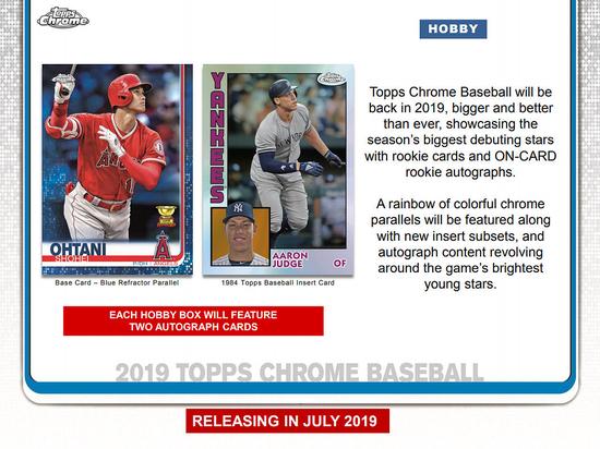 Image for 2019 Topps Chrome Baseball Hobby Box