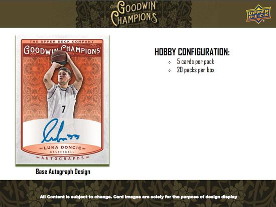 Image for 2019 Upper Deck Goodwin Champions Hobby Box
