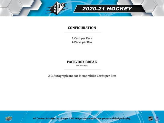 Image for 2020/21 Upper Deck SPx Hockey Hobby Box