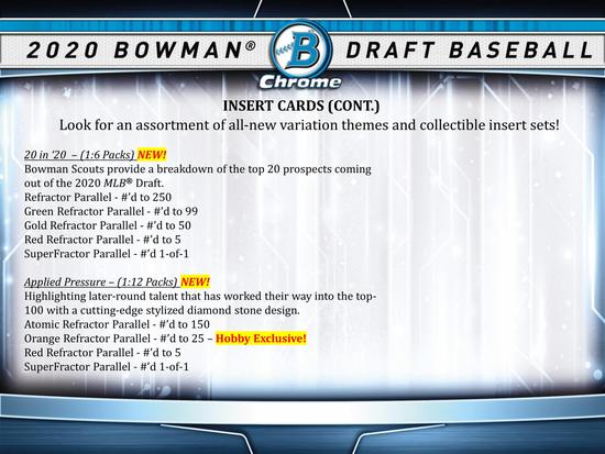Image for 2020 Bowman Draft Baseball Hobby Jumbo Box (Reed Buy)