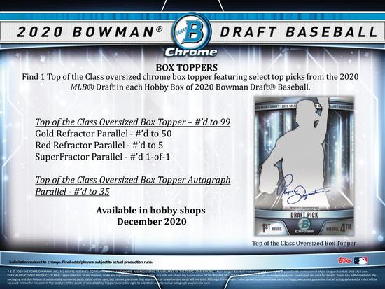 Image for 2020 Bowman Draft Baseball Hobby Jumbo Box (Reed Buy)