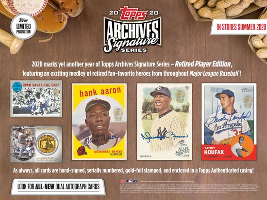 Image for 2020 Topps Archives Signature Series Retired Player Edition Baseball Hobby Box