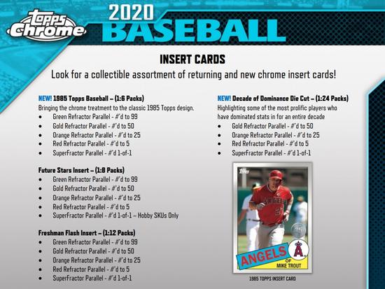 Image for 2020 Topps Chrome Baseball Hobby Jumbo Box