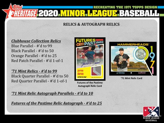 Image for 2020 Topps Heritage Minor League Baseball Hobby Box