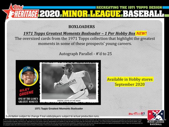 Image for 2020 Topps Heritage Minor League Baseball Hobby Box
