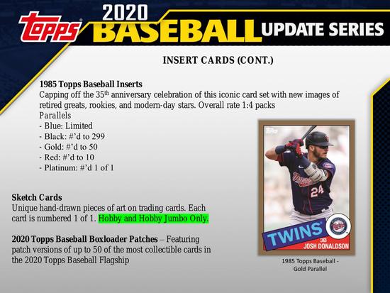 Image for 2020 Topps Update Series Baseball Hobby Jumbo Box