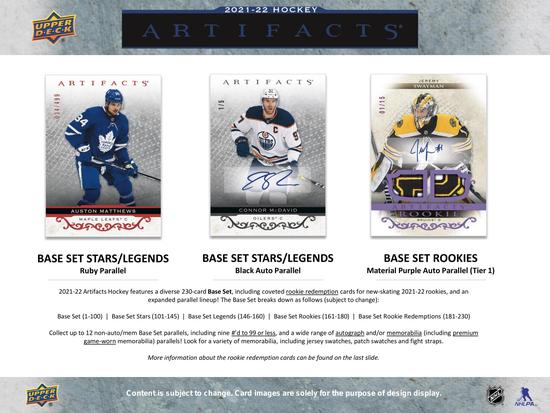 Image for 2021/22 Upper Deck Artifacts Hockey Hobby Box (Reed Buy)