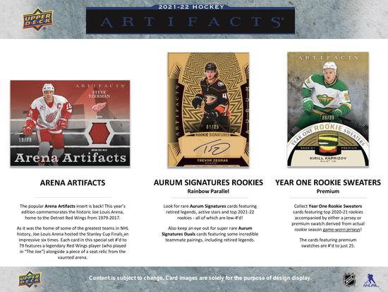 Image for 2021/22 Upper Deck Artifacts Hockey Hobby Box (Reed Buy)