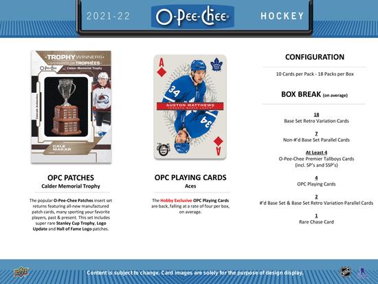 Image for 2021/22 Upper Deck O-Pee-Chee Hockey Hobby Box