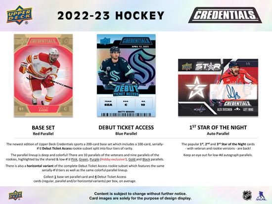 Image for 2022/23 Upper Deck Credentials Hockey Hobby Box