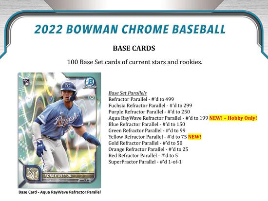 Image for 2022 Bowman Chrome Baseball Hobby Box