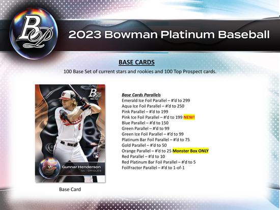 Image for 2023 Bowman Platinum Baseball Monster Box