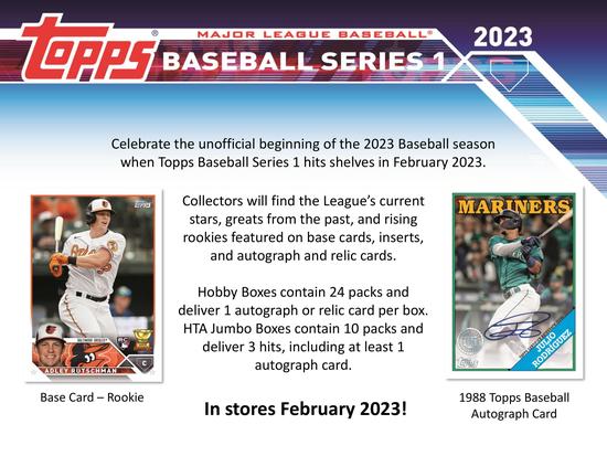 Image for 2023 Topps Series 1 Baseball Hobby Box