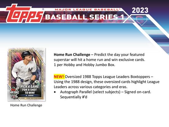 Image for 2023 Topps Series 1 Baseball Hobby Box