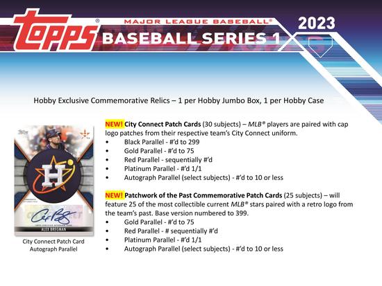 Image for 2023 Topps Series 1 Baseball Hobby Box