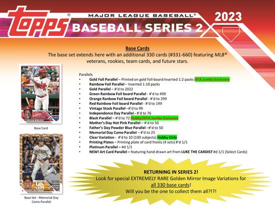 Image for 2023 Topps Series 2 Baseball Hobby Box