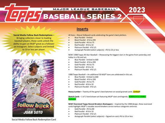 Image for 2023 Topps Series 2 Baseball Hobby Box
