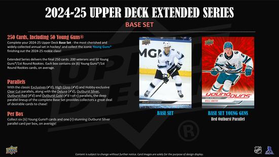 Image for 2024/25 Upper Deck Extended Series Hockey Hobby 12-Box Case