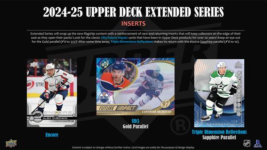 Image for 2024/25 Upper Deck Extended Series Hockey Hobby 12-Box Case
