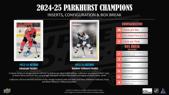 Image for 2024/25 Upper Deck Parkhurst Champions Hockey Hobby Box