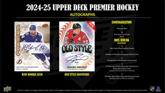 Image for 2024/25 Upper Deck Premier Hockey Hobby Box