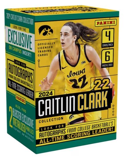 Image for 2024 Panini Caitlin Clark Collection Basketball Blaster Box (Metalized Parallels!)