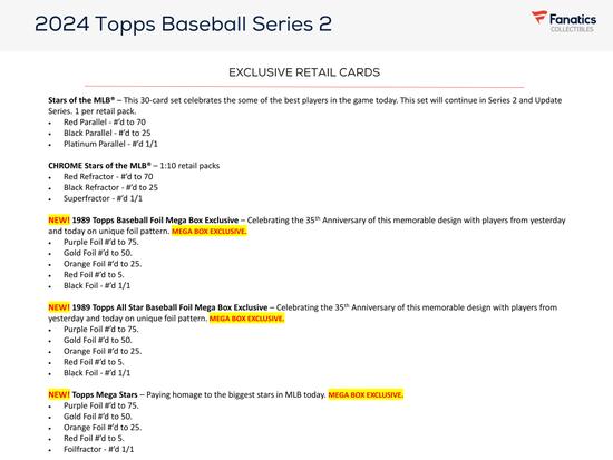 Image for 2024 Topps Series 2 Baseball Blaster 40-Box Case